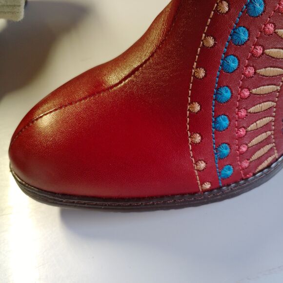 L'Artiste by Spring Step Women's boho embroidered ankle Boots western 42 (10.5) - Picture 7 of 9